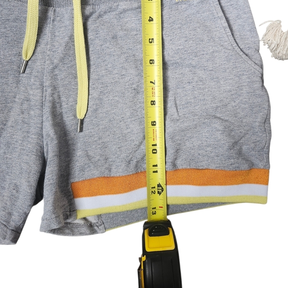 Wesc Gray Athletic Shorts with Yellow and Orange Accents - Picture 4 of 5